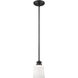 Burbank 1 Light 5 inch Matte Black Mini-Pendant Ceiling Light